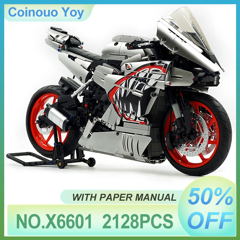 

IN STOCK Technical City X6601 Motorcycle Sports Vehicle Building Blocks 1:5 Motorbike DIY Super Car Brick Toys Boy Chrismas Gift