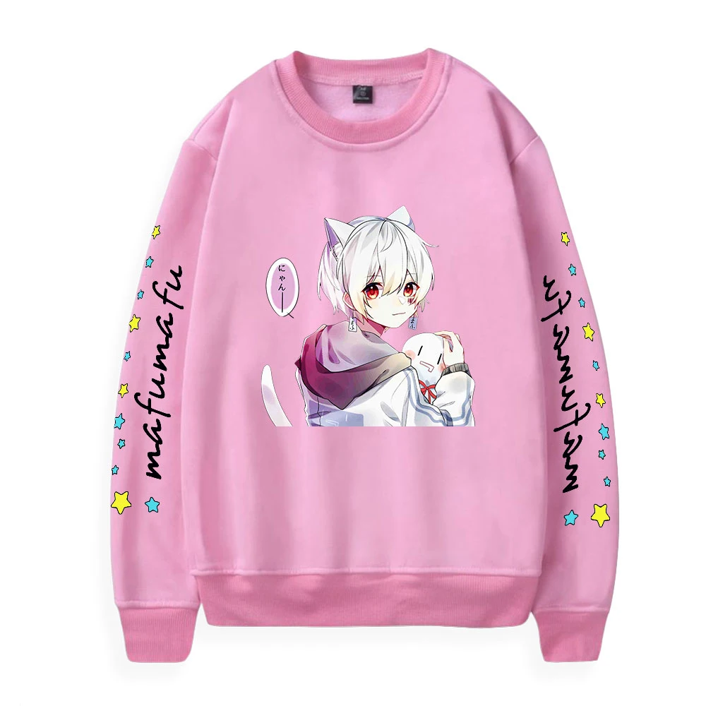 Mafumafu – sweat-shirt à col roulé pour femmes et hommes, haut large, imprimé après la pluie, collection Kawaii, doux et jeune