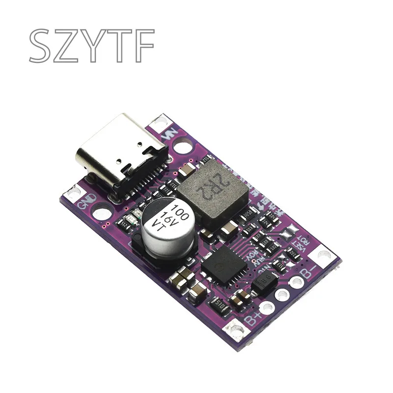 وحدة تعزيز شحن بطارية ليثيوم من النوع C USB 2-3S BMS 15 وات 3.7 فولت مع دعم متوازن QC شحن سريع مع مؤشر #2