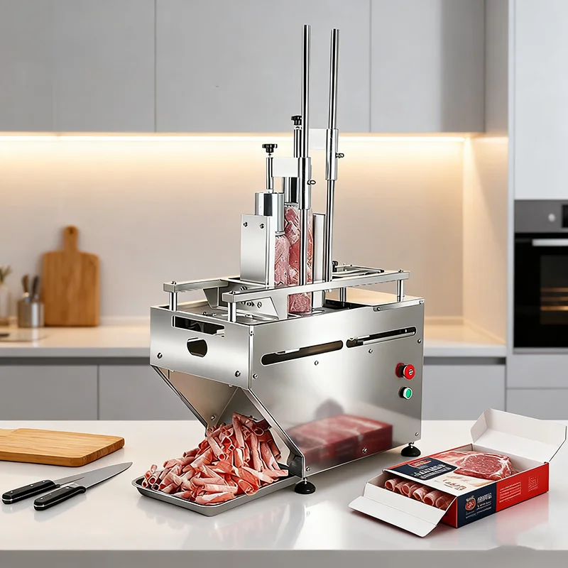 High Speed Electric InduGLrial Automatic Frozen Pork Belly Roll   Beef Butchery Meat Cutting Machine Price