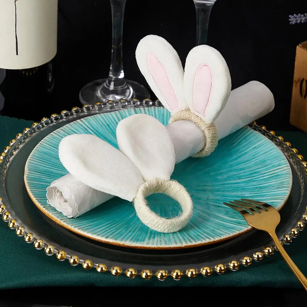 8pcs Easter Napkin Ring Artificial Plant Foam Egg Berry Ring Napkin Holder For Spring Party Dinning Table Decoration