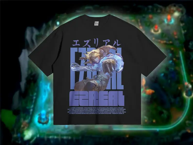 Ezreal Tshirt. Ezreal Main Shirt. Teenager Tee for Him. Video Game Tee for Her. The Prodigal Explorer Gifts.