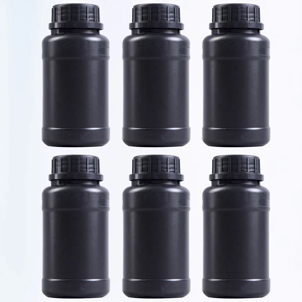 

6pcs Plastic Bottles Hdpe Durable Lightweight Sealing Containers For Liquid Fertilizer Chemical Storage Engineering Holders Lab