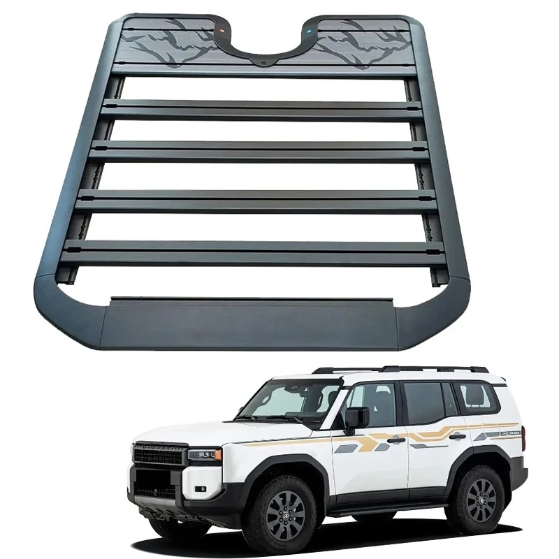 

Aluminum Alloy Car Roof Cargo Luggage Rack Baskets For Toyota LC250 Prado 2024