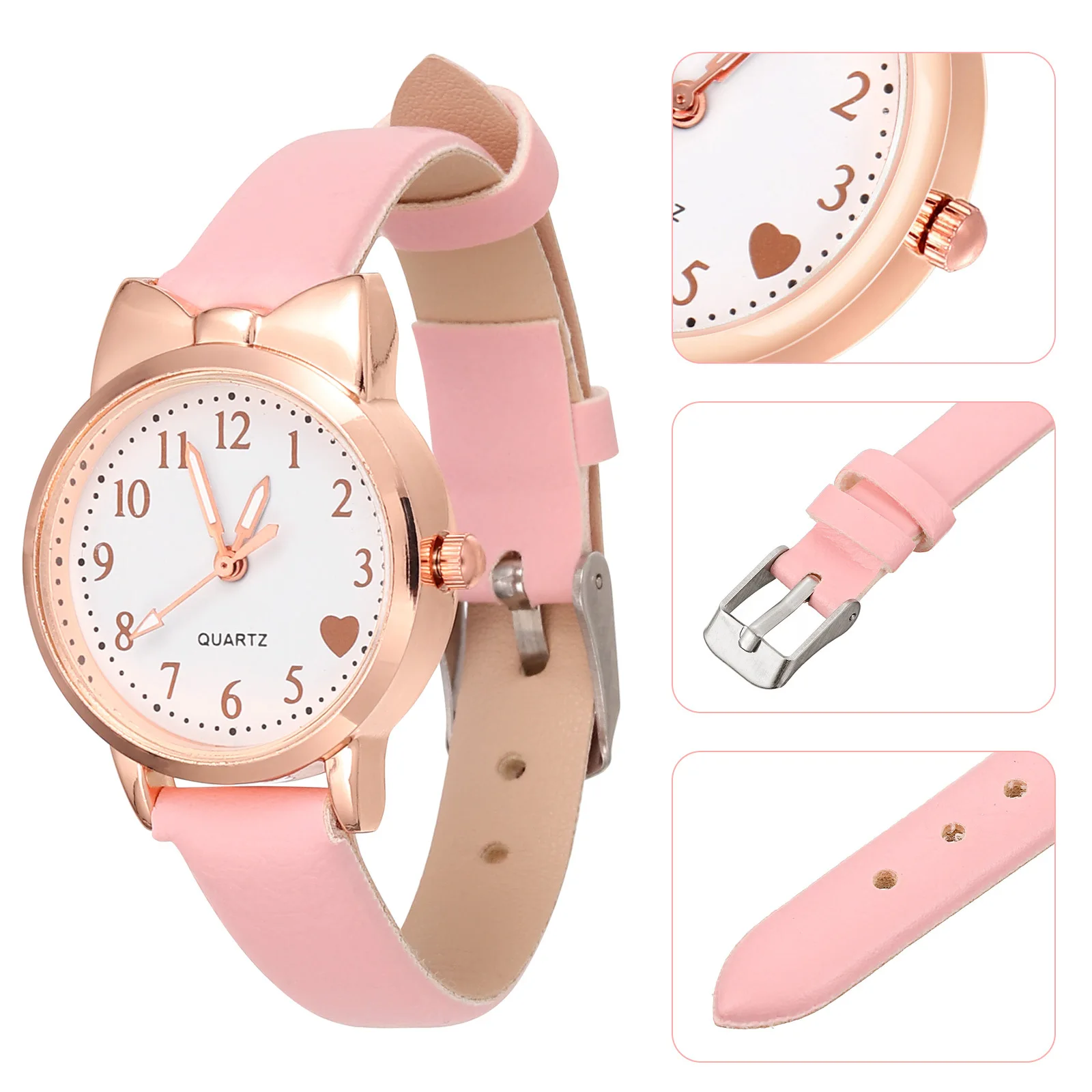 

Luminous Analog Watches Quartz Ladies Bright Cartoon Durable Scale Time Watches For Gift