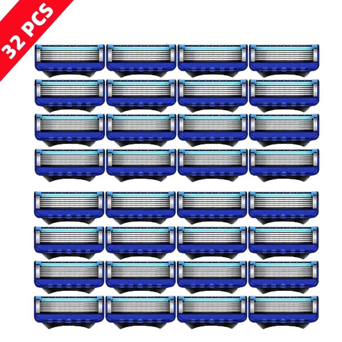 4-48PCS Manual Razor For Men Five Layers Blade Without Knife Holder Stainless Steel Razor Blades No Skin Damage Old Style Shaver image 2