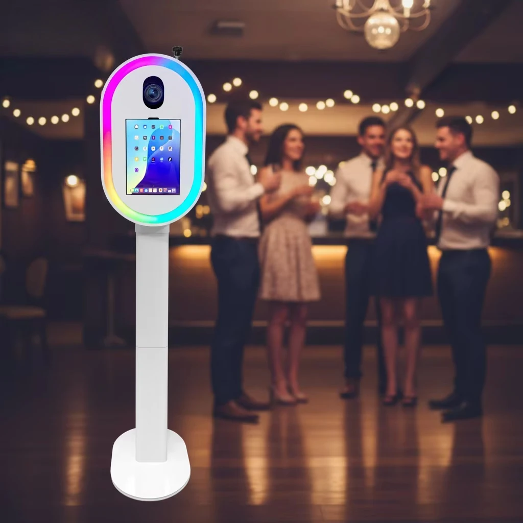 

10.2 11 Professional Rover Mirror Photo Booth Selfie Portable Photo Booth Housing Stand Booth 12.9 Flight Case with Ring Light