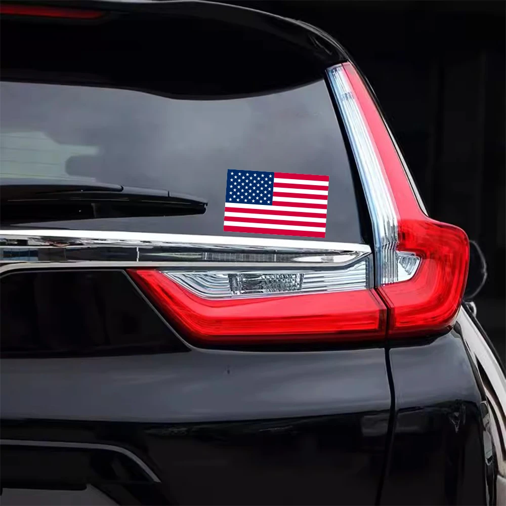 Car Stickers Cover Waterproof American Flag Creative Decals Car Windows Laptops Mobile Phones Office Supplies Decor Accessories