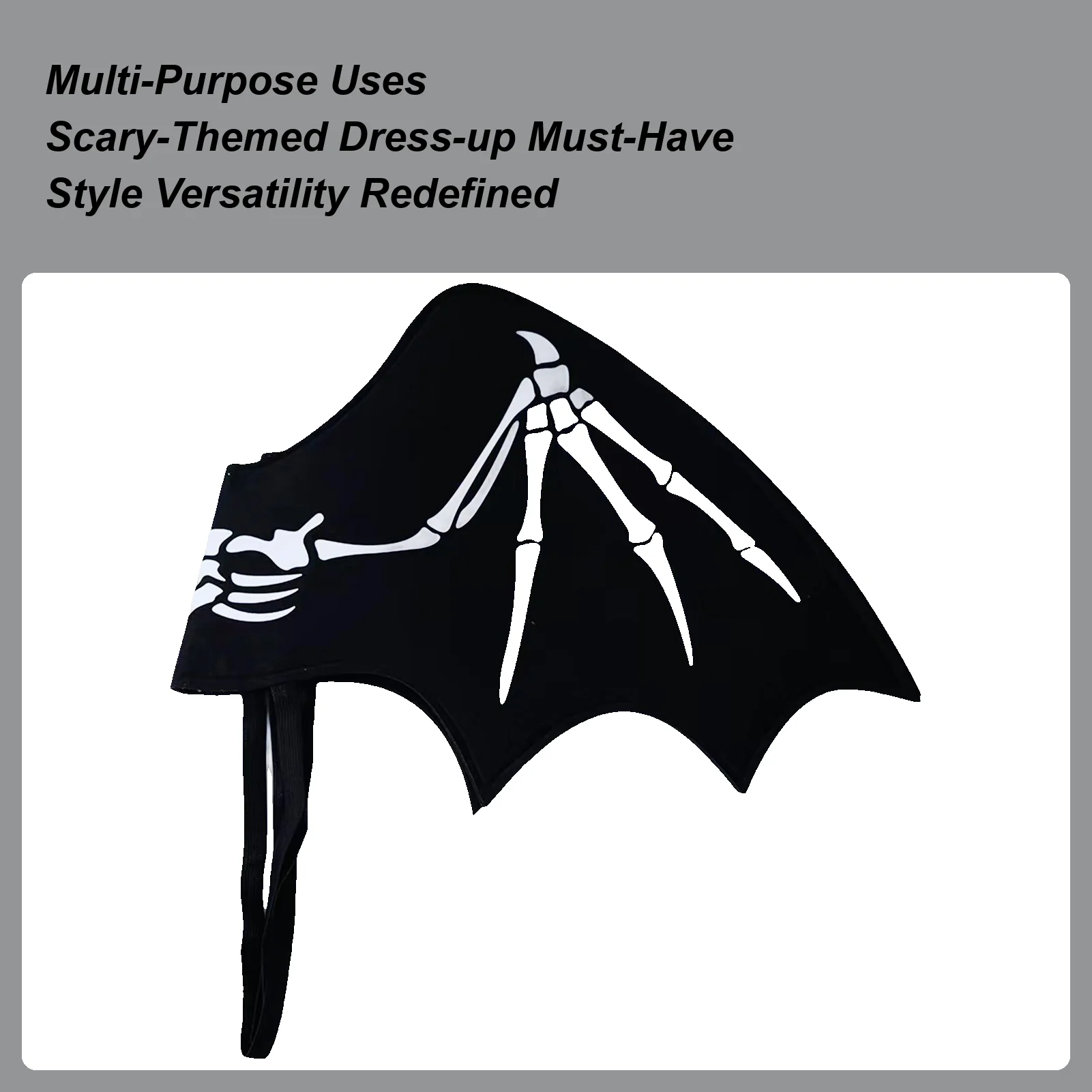 

Bat Wings Adult Halloween Strap-On Party Supplies Unisex Skeleton Pattern Dress Up Costume For Carnivals Masquerades Christmas