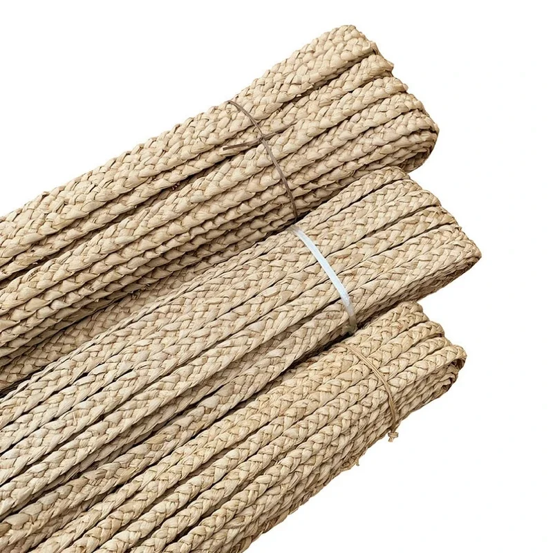 45 Meters Natural Typha Plant Straw Grass Rope Handmade Straw Rattan Braids DIY Crafts Material Home Chair Basket Table Decor