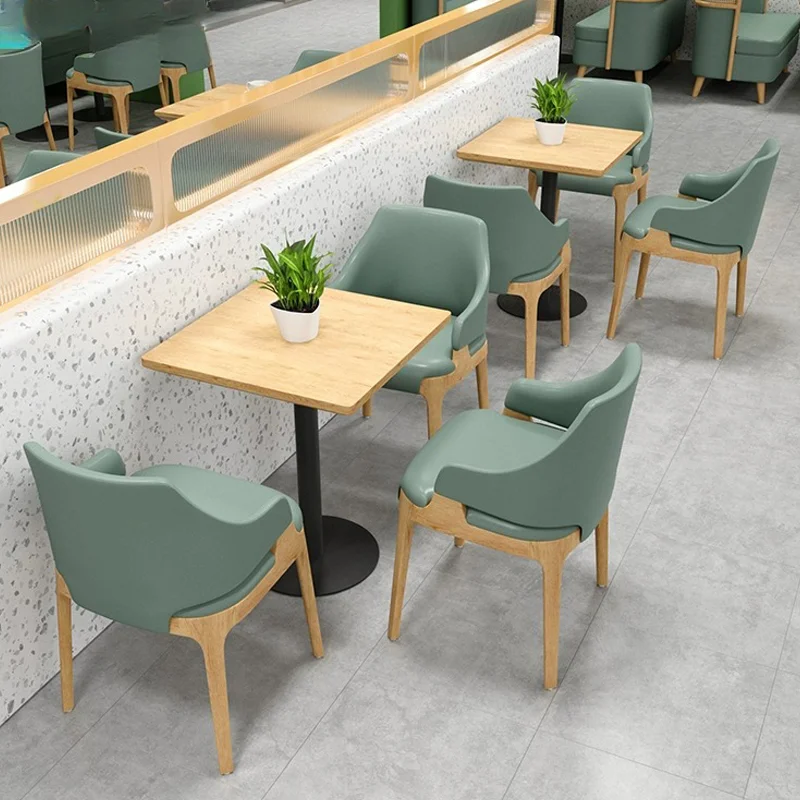 New Arrival Restaurant Cafe Booth Sofa Fast Food Booth Seating Wooden Table And Chair Set Dining Table