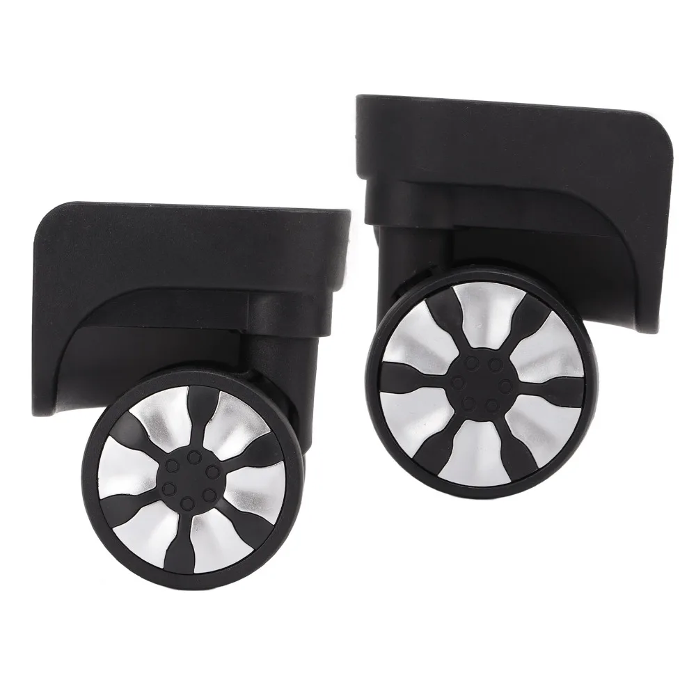 1 Pair Durable Mute Luggage Swivel Casters 360° Rotation Double Row Luggage Swivel Wheels Suitcase Swivel Wheel Suitcase Trolley