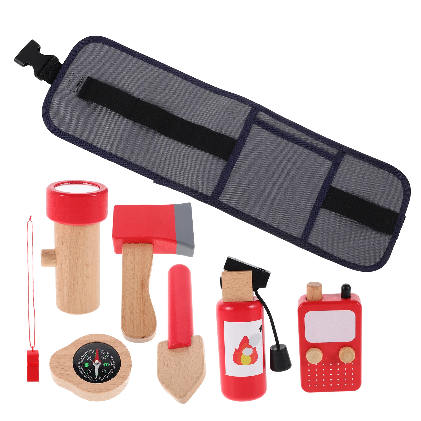 

1 Set Children Firefighter Accessories Realistic Pretend Play Costume Roleplay Kit With Tool Belt Fake Extinguisher For Kids