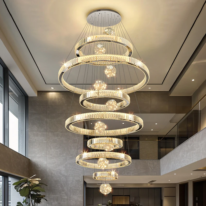 Home decoration: crystal chandeliers, living room chandeliers, staircase chandeliers, indoor lighting fixtures, ceiling lights,