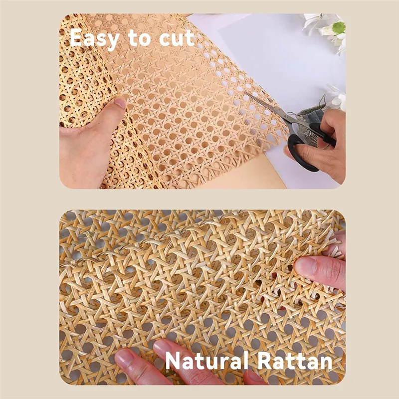 

ABKJ-DIY Rattan Webbing Rolls 16-Inch Width, 3.3 Ft Length - Ideal For Crafting Chairs And Decorative Cabinet Work