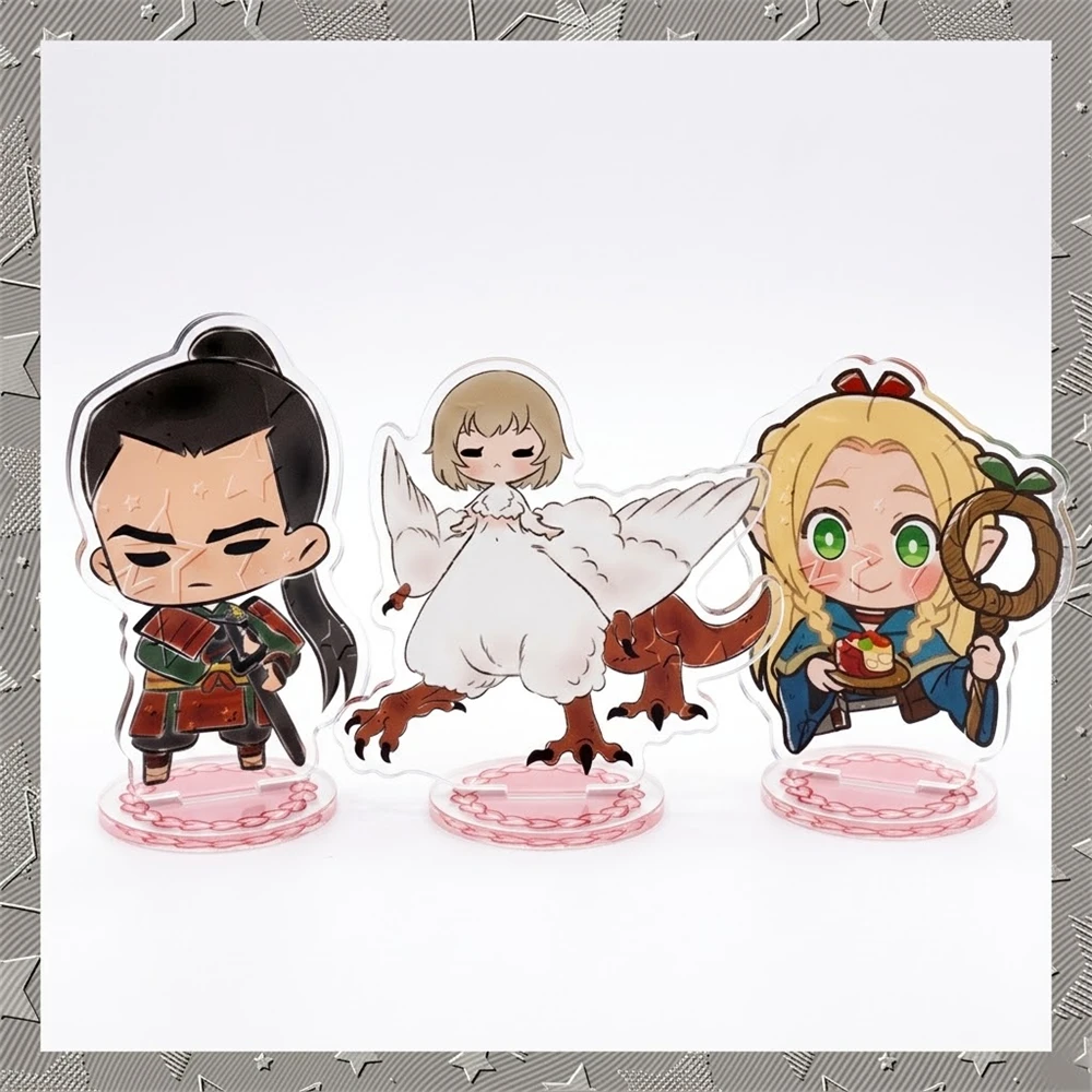 10CM Anime Delicious in Dungeon Acrylic Stand Model Keychain Q Version Characters Ornament Accessories Goods Collection Gifts