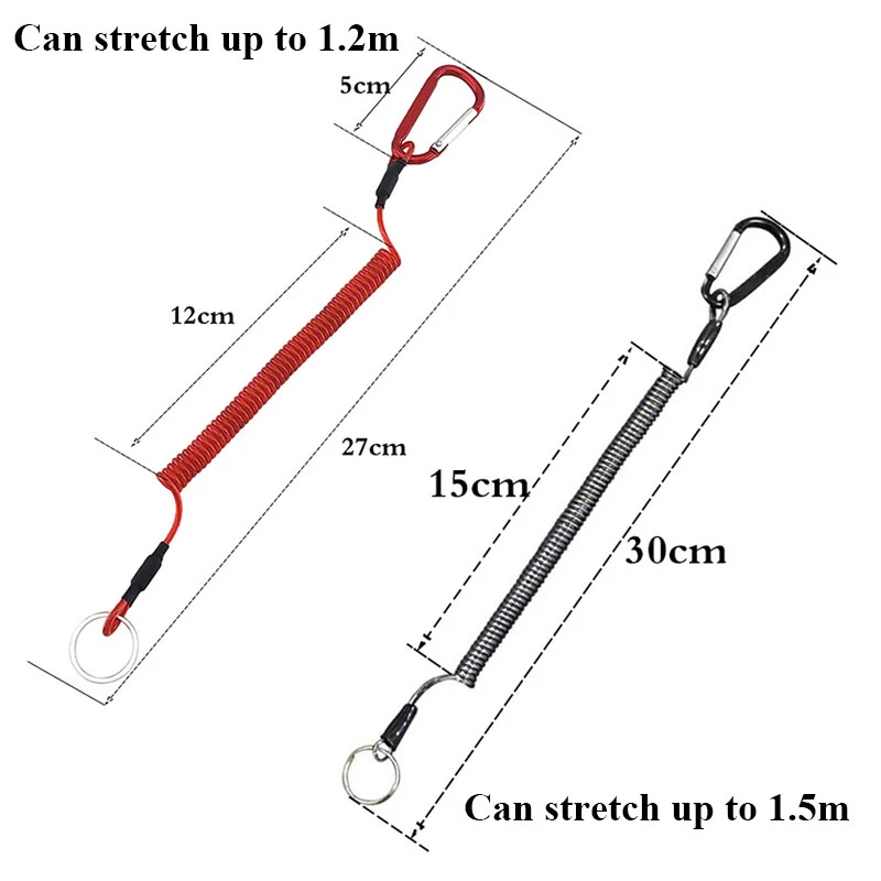 Spiral Stretch Keychain Elastic Spring Rope Key Ring