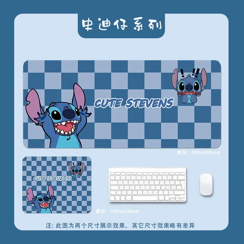 

Kawaii Stitch Anime Mouse Pad Large PC Cartoon Gaming Accessories Protector Office Laptop Non Slip Gamer Cabinet Desk Mat Carpet