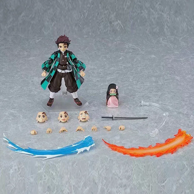 Demon Slayer  Action Figure Kamado Nezuko Figma 508-Dx Tanjiro 498-Dx Movable Body JointToy 14cm Pvc Surprise Gifts For Tabletop