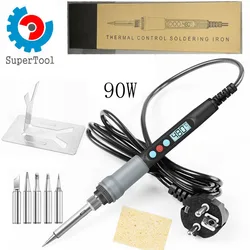 90W Electric Soldering Iron  Adjustable Temperature Digital  LED Display Electronic Welding Repair Tools Solder Tin Iron Tips