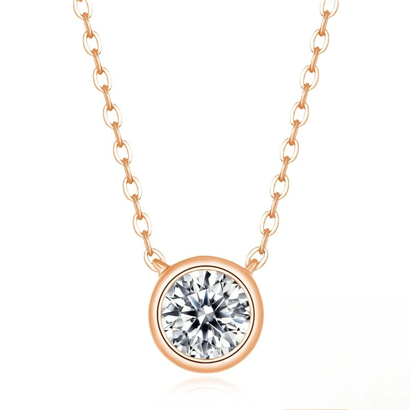 All Moissanite Bubble Style Pendant Clavicle Necklace 925 Sterling Silver  Luxury Engagement Daily Fine Jewelry Gift For Women
