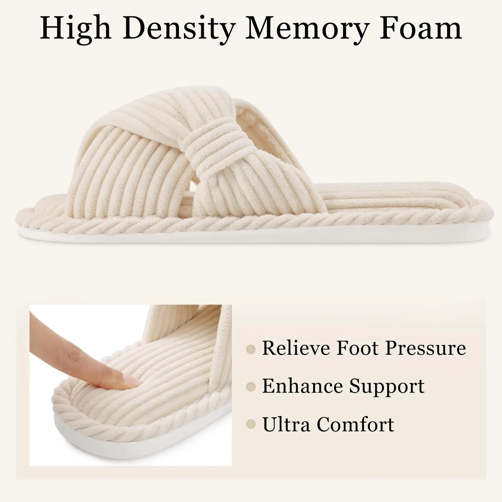 Evshine شبشب منزل مفتوح من الأمام للنساء للفصول الأربعة سروال قصير بفيونكة متقاطعة شرائح داخلية مريحة لذاكرة سيدة سهلة الارتداء في غرفة النوم #5