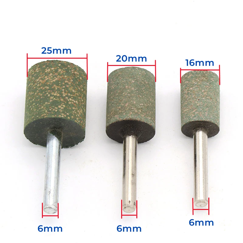Cylinder Sesame Shaft Mounted Rubber With Abrasive Grinding 16/20/25mm Polishing Buffing Wheel Burr Rotary