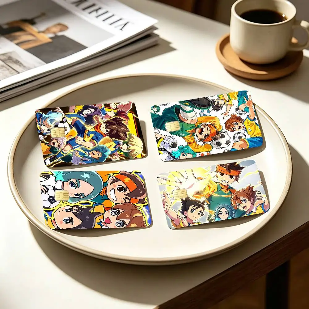 Soccer Anime Inazuma E-Eleven   4pcs 1Set Card Stickers Small Waterproof Chip 4PCS Card Sticker Anti-Scratch