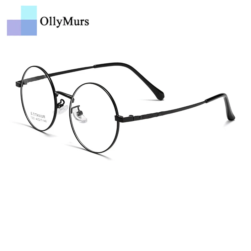 نظارات OLLYMURS العصرية للطلاب في سن المراهقة مقاس صغير من خليط معدني مستدير عتيق إطارات نظارات طبية للرجال والنساء