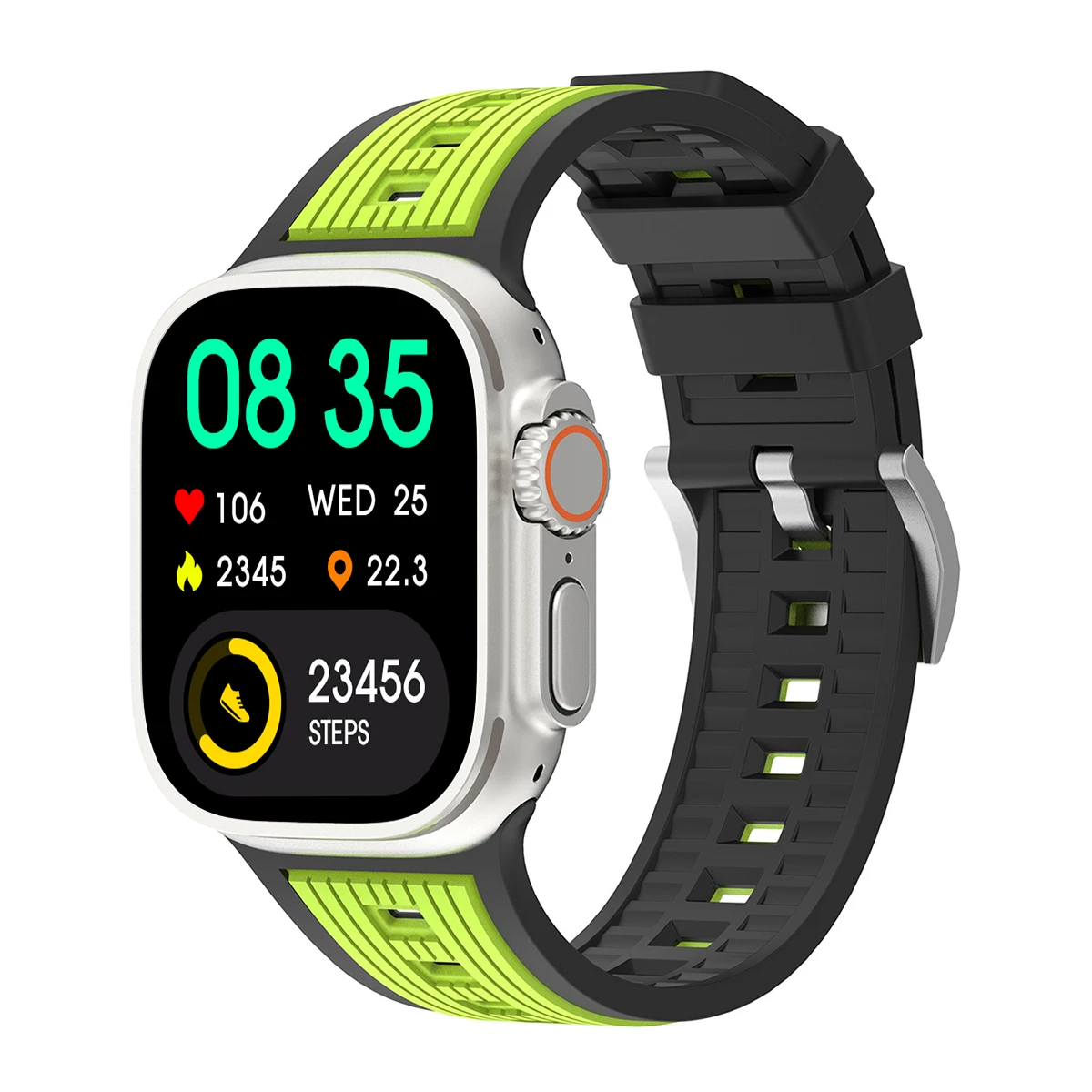 Two-color Silicone Strap for Apple Watch Band Ultra 3 2 1 49mm 11 10 46mm Sport Wristband for Iwatch Series 9 8 7 SE 45mm 44mm
