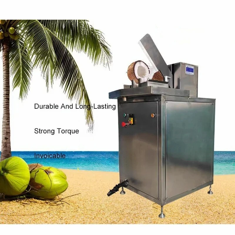 Автоматическая машина для открывания и резки кокосов для резки артефактов кокосов, электрическая машина для открывания кокосов