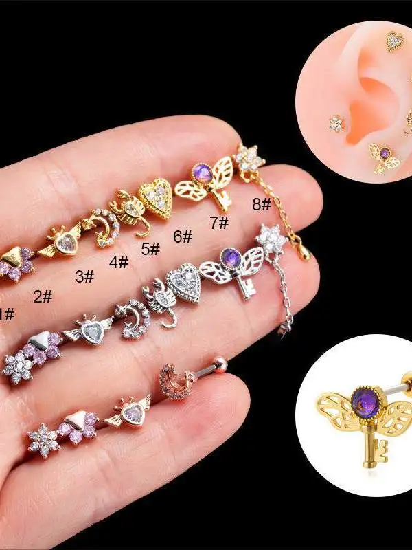 stainless-steel-cartilage-helix-studs-single-piece-fashion-accessory-for-piercing-non-brand-product-made-in-china