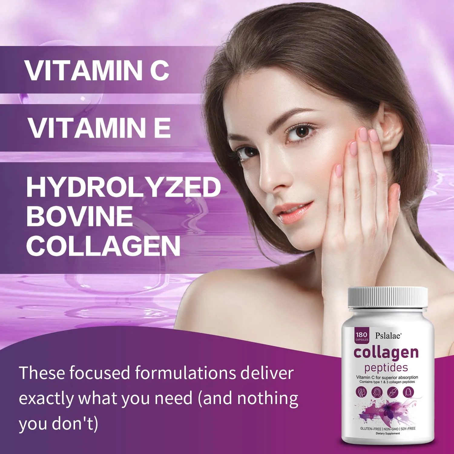 Collagen Peptides - Anti-Aging, Hair Skin Nails Digestion & Joints, Hydrolyzed Collagen Supplement