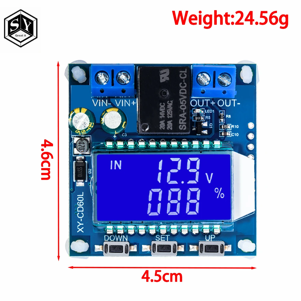 CD60L Solar Battery Charger Controller 12V 24V 48V Charging Discharge Control Module Under voltage Current protector Board