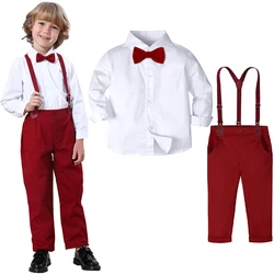 Baby Christmas Outfit Infant Birthday Party Gift Set Toddler Boys Wedding Suit Kids Photography Performance School Piano Clothes