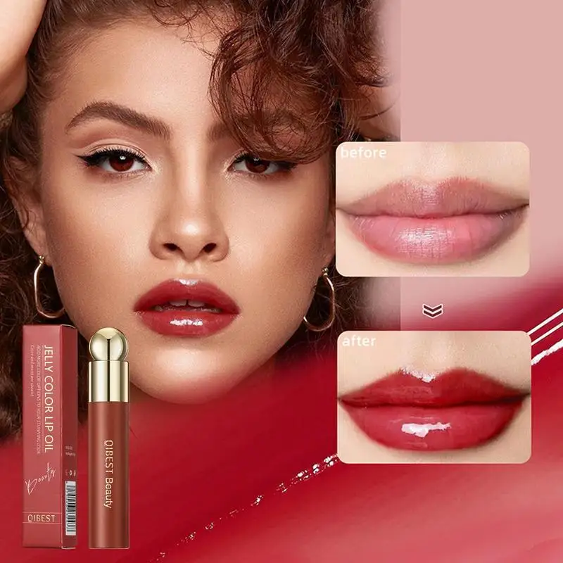 Brillo de labios líquido hidratante, esmalte de labios antiadherente de larga duración, aceite de labios rojos, tinte de labios, maquillaje, cosméticos