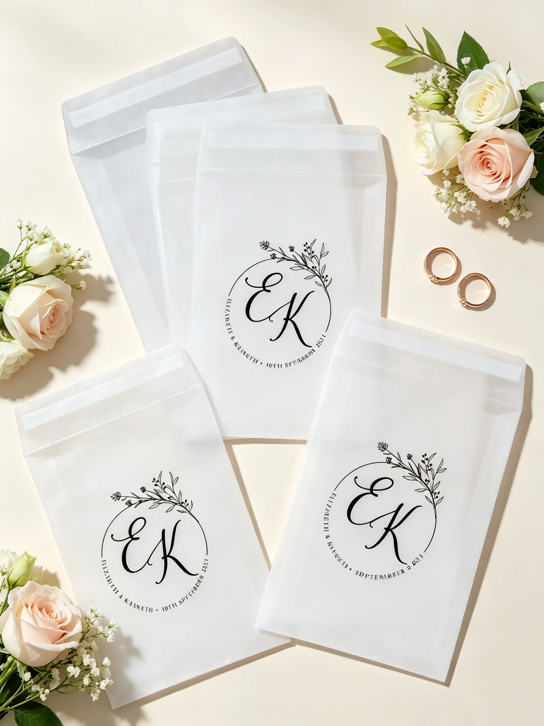 

Biodegradable Wedding Confetti Bags Custom Dried Petal Packaging Eco Friendly Wedding Exit Toss Party Favor Bags