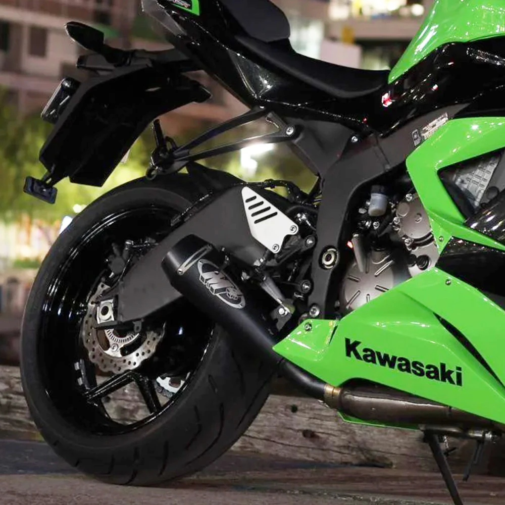 Vysoký kvalita výfuk výfukový hrnec pro nindža ZX6R ZX-6R motocykl, nerez ocel M4 výfukový hrnec, let 2009 na 2014