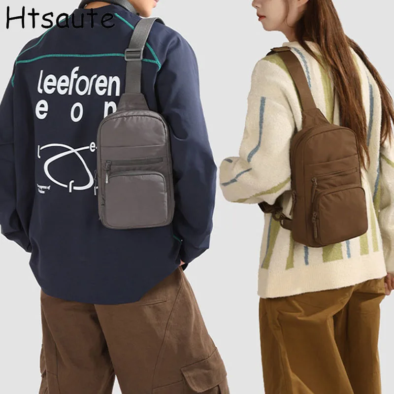 

Men's Crossbody Bag Lightweight Outdoor Travel Business Portable Chest Packs Women's Large Capacity Backpack, Couple Flap