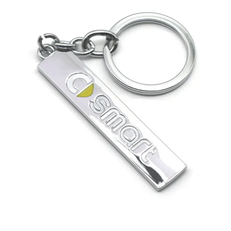 Alloy Car Key Ring Key Chain Decoration for Smart Forspeed Forjeremy Escooter Roadster Prix Fortwo Forfour Auto Key Accessories