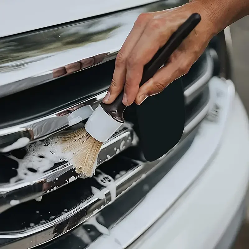 Auto Detailing Brush Kit 3-Piece – Fine Bristle Tools for Car Dashboard, Buttons, Trim & Vent Cleaning