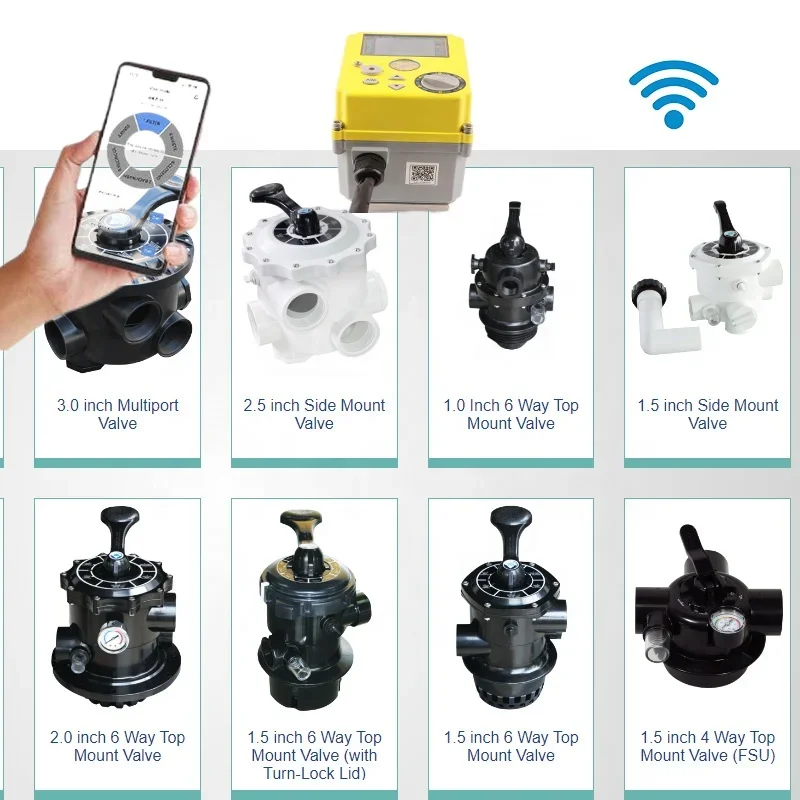 Sistema de filtro de piscina con control WiFi completamente automático Filtro de arena de retrolavado automático
