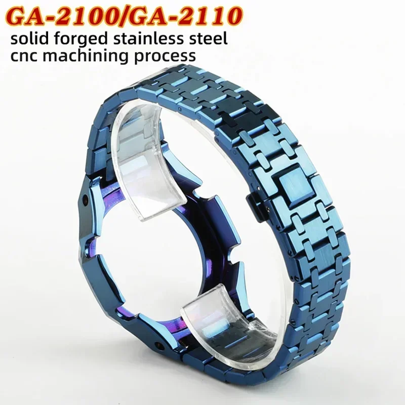 Modification Kit For Casio G-SHOCK GA-2100 GMA-S2100 GM-2100 men Solid Stainless Steel Watch Case Strap Modified Metal Bracelet