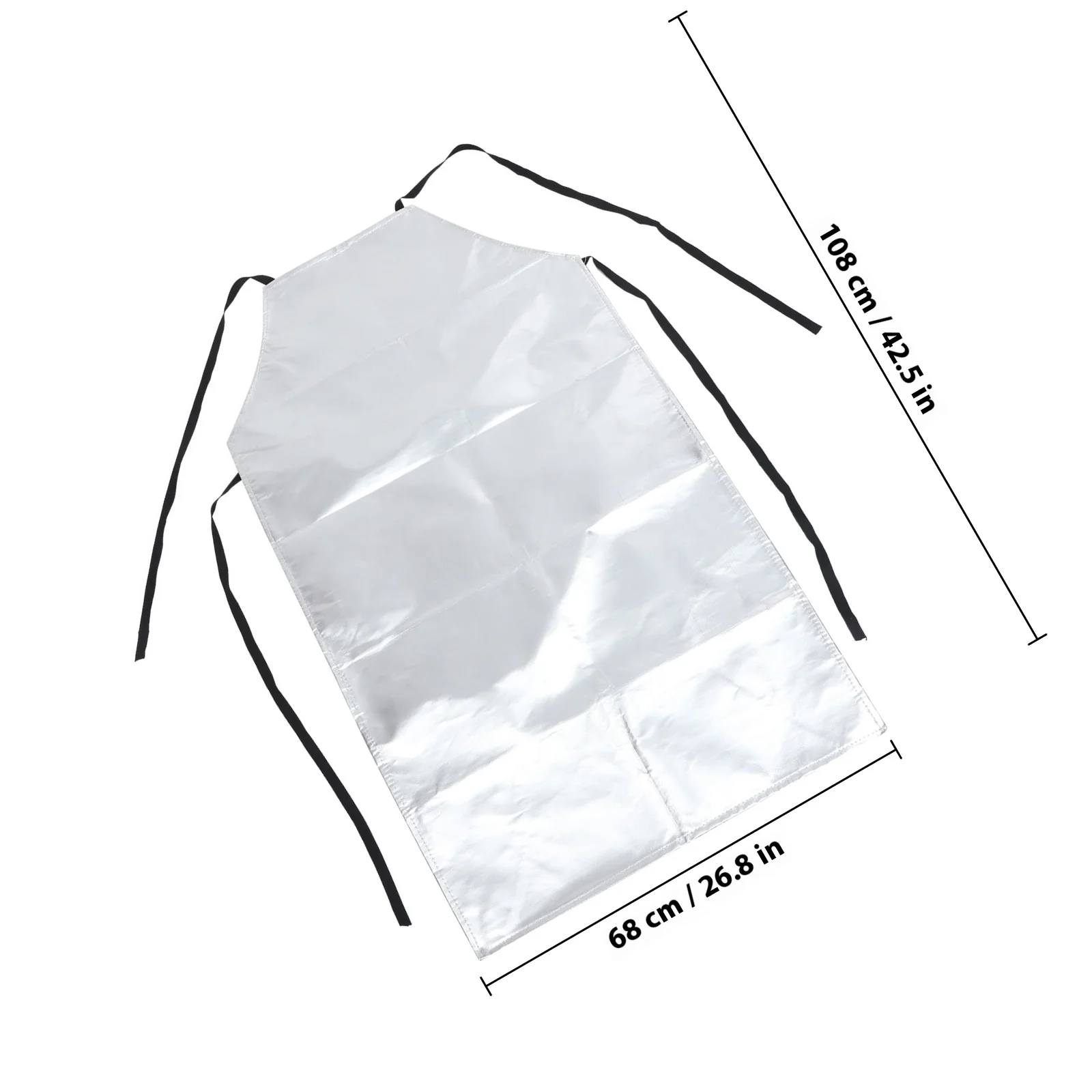 مريلة عازلة للحرارة مقاومة للحريق من رقائق الألومنيوم شديدة التحمل ومقاومة للزيت وتغطية كاملة بدلة حماية من الأعمال الخشبية المعدنية #3