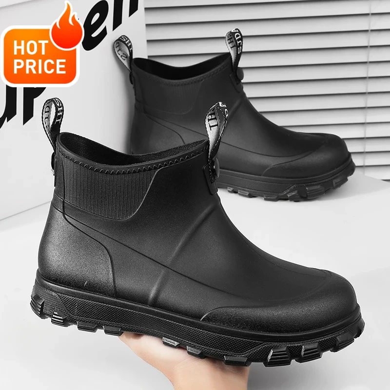 

2026 New Style Rain Boots for Men and Women, Fashionable Outdoor Water Boots, Non-Slip, Waterproof, Kitchen Soft-Soled,