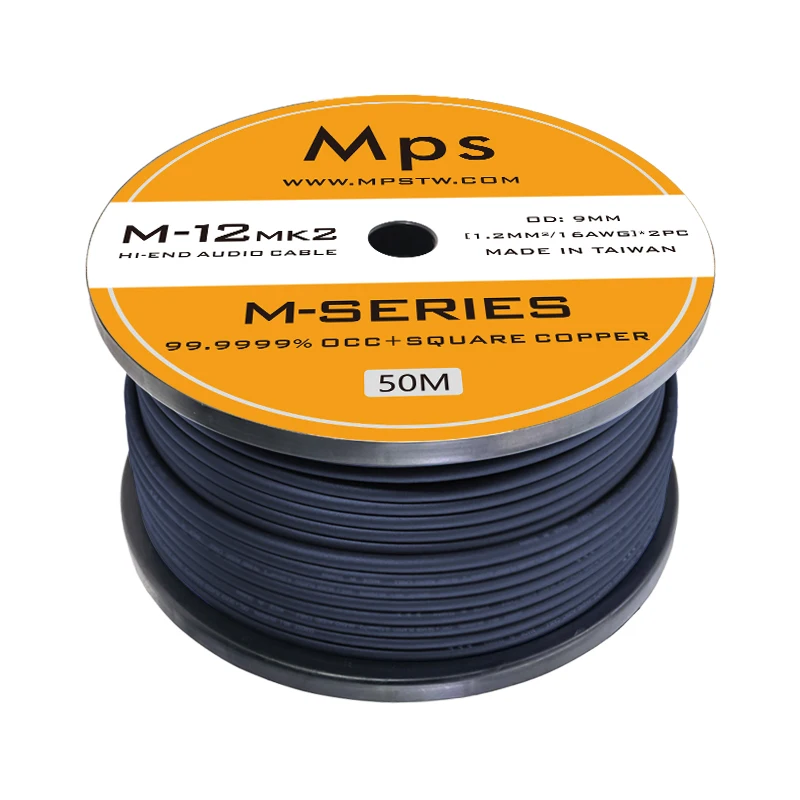 HiFi MPS M-12mk2 99.9999% OCC Square core copper Audio RCA Signal cable 16AWG Subwoofer XLR Balance cable Connecting audio cable