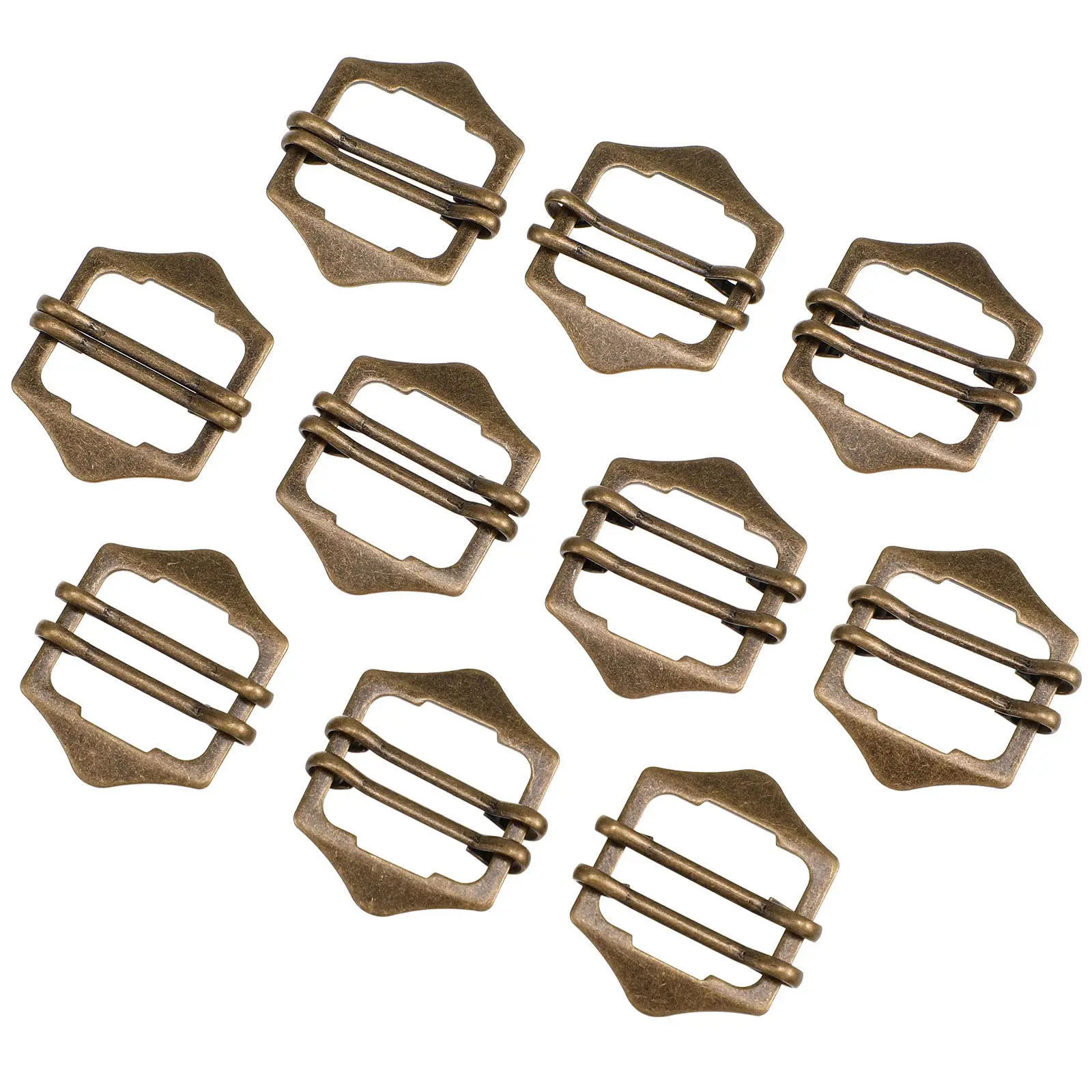 30個入り-ベスト調整バックル-金属製スーツベストストラップスライダー-ブロンズ製調整可能なベストバックベルトクリップ-真鍮製ベルトバックル