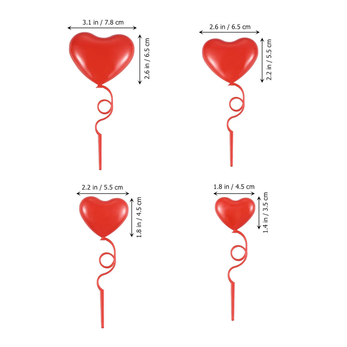 

32Pcs Heart-Shaped Cake Picks Creative Love Dessert Toppers Birthday Party Cupcake Decor Wedding Festival Decoration