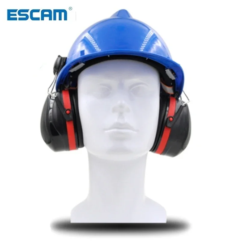 ESCAM  Ear Muffs Ear Protector Industry Anti Noise Hearing Protection Sound Proof Earmuff Use on Helmet