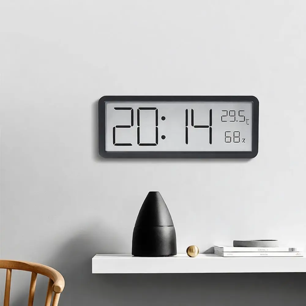 Large Screen Digital Clock Temperature Humidity Sensor Nordic Home Decor Wall Mounted Desk Stand Electronic